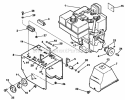 Engine And Frame Diagram and Parts List for 55382A J00000001-J99999999 - 1990 Lawn Boy Snow Blower